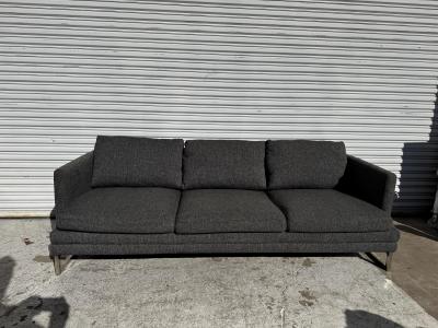  Dunbar Sled Base Grey Dunbar Style Goose Feather 3 Seat Sofa