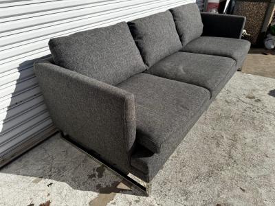  Dunbar Sled Base Grey Dunbar Style Goose Feather 3 Seat Sofa