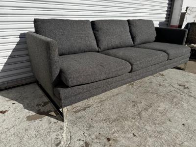  Dunbar Sled Base Grey Dunbar Style Goose Feather 3 Seat Sofa