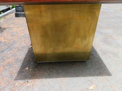  Dunbar Stunning Rare Rosewood and Brass Platform Desk by Roger Sprunger for Dunbar
