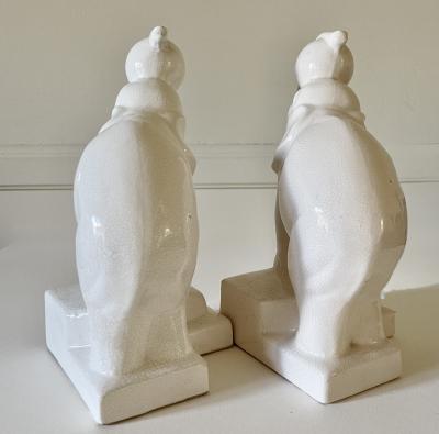  Duquenne French Art Deco Elephant Bookends signed Duquenne