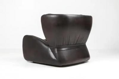  Durlet 1970s Belgian Lounge Chair with Ottoman Pasha by Durlet