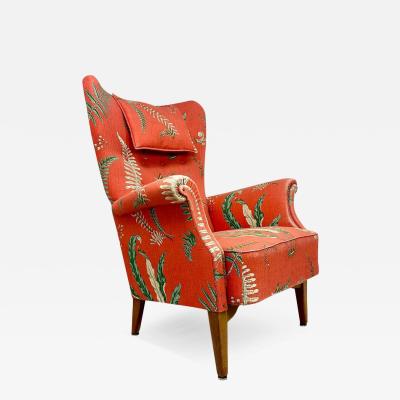  Dux 1950 s Dux Lounge Chair With Vintage Fern Upholstery