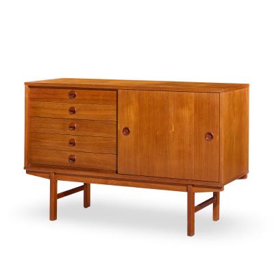  Dux Dux Mid Century Danish Teak Petite Sliding Door Credenza