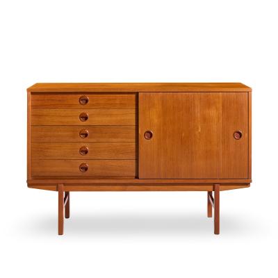  Dux Dux Mid Century Danish Teak Petite Sliding Door Credenza