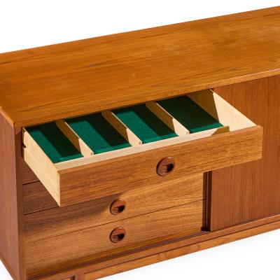  Dux Dux Mid Century Danish Teak Petite Sliding Door Credenza