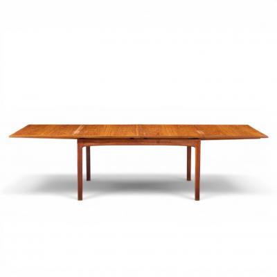  Dux Dux Mid Century Swedish Teak Flip Top Expanding Dining Table