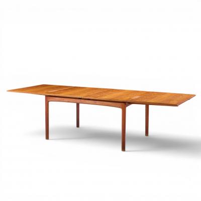  Dux Dux Mid Century Swedish Teak Flip Top Expanding Dining Table