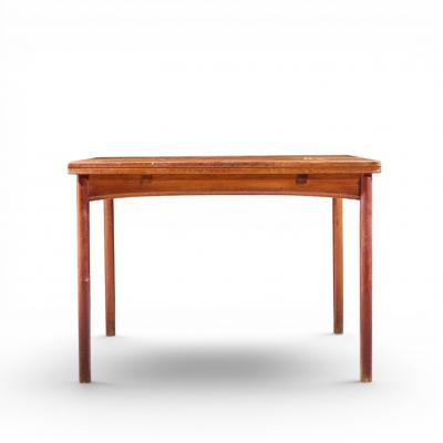  Dux Dux Mid Century Swedish Teak Flip Top Expanding Dining Table