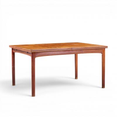  Dux Dux Mid Century Swedish Teak Flip Top Expanding Dining Table