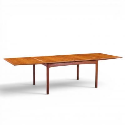  Dux Dux Mid Century Swedish Teak Flip Top Expanding Dining Table