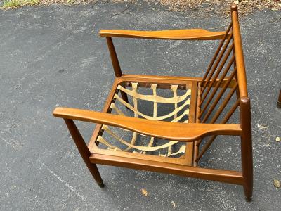  Dux MID CENTURY PAIR OF DANISH MODERN ARMCHAIRS