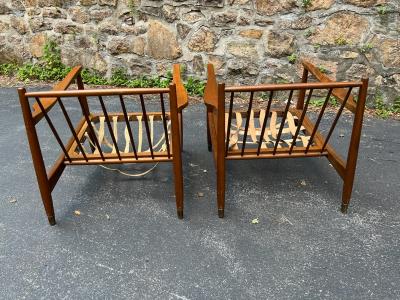  Dux MID CENTURY PAIR OF DANISH MODERN ARMCHAIRS