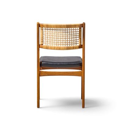  Dux Sylve Stenquist for Dux Mid Century Teak and Cane Dining Chairs Set of 6