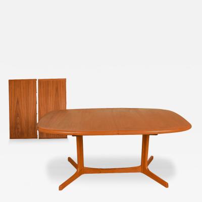  Dyrlund Danish Mid Century Teak Expandable Dining Table