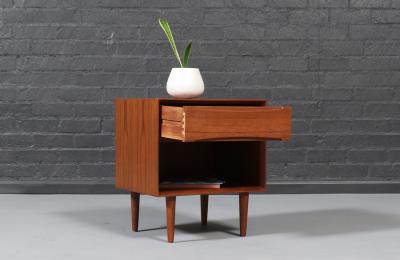  Dyrlund Danish Modern Teak Night Stand w Bookcase by Dyrlund