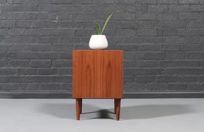  Dyrlund Danish Modern Teak Night Stand w Bookcase by Dyrlund