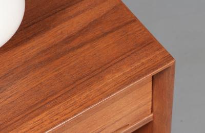  Dyrlund Danish Modern Teak Night Stand w Bookcase by Dyrlund