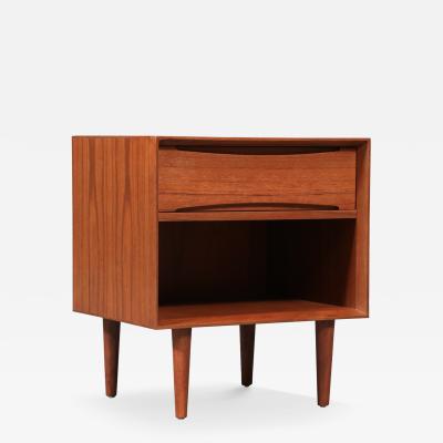  Dyrlund Danish Modern Teak Night Stand w Bookcase by Dyrlund