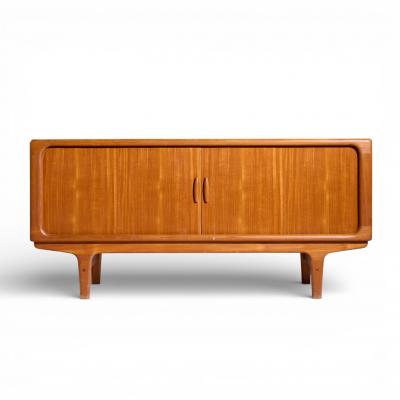  Dyrlund Dyrlund Mid Century Danish Teak Tambour Door Credenza