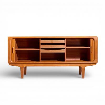  Dyrlund Dyrlund Mid Century Danish Teak Tambour Door Credenza