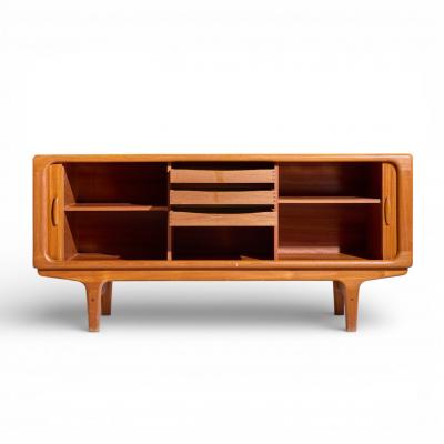  Dyrlund Dyrlund Mid Century Danish Teak Tambour Door Credenza