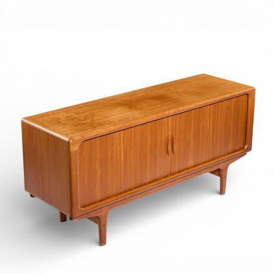  Dyrlund Dyrlund Mid Century Danish Teak Tambour Door Credenza