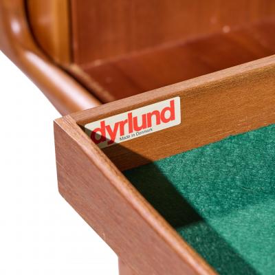  Dyrlund Dyrlund Mid Century Danish Teak Tambour Door Credenza