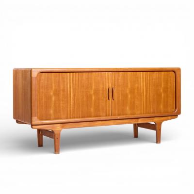  Dyrlund Dyrlund Mid Century Danish Teak Tambour Door Credenza