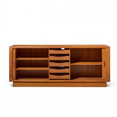  Dyrlund Dyrlund Mid Century Danish Teak Tambour Door Credenza