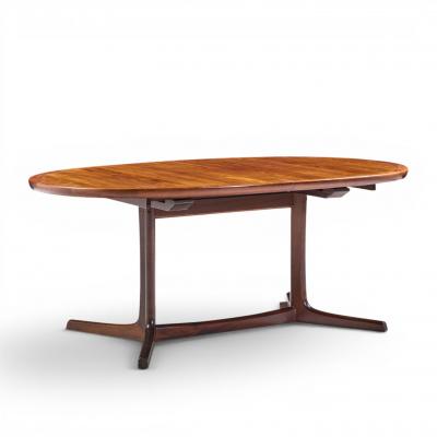  Dyrlund Dyrlund Style Mid Century Danish Rosewood Expanding Dining Table With 2 Leaves