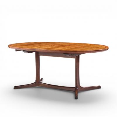 Dyrlund Dyrlund Style Mid Century Danish Rosewood Expanding Dining Table With 2 Leaves