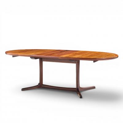  Dyrlund Dyrlund Style Mid Century Danish Rosewood Expanding Dining Table With 2 Leaves