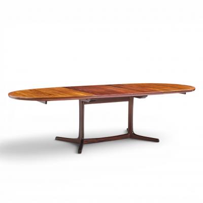  Dyrlund Dyrlund Style Mid Century Danish Rosewood Expanding Dining Table With 2 Leaves