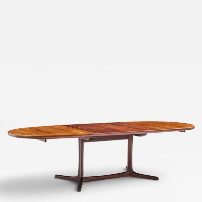  Dyrlund Dyrlund Style Mid Century Danish Rosewood Expanding Dining Table With 2 Leaves