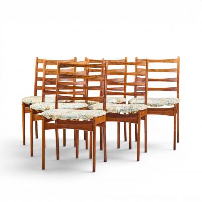  Dyrlund Dyrlund Style Mid Century Rosewood Dining Chairs Set of 6