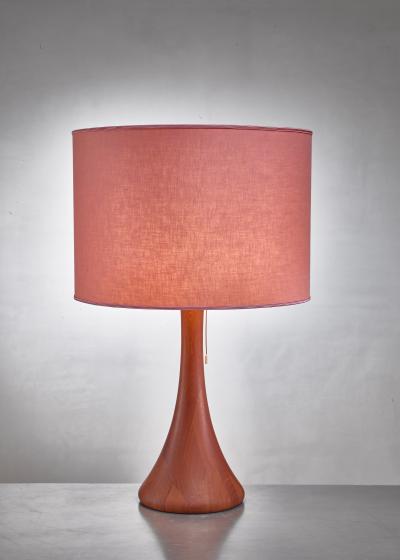  Dyrlund Dyrlund wood table lamp Denmark 1960s