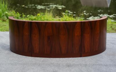 Dyrlund Imposing Dyrlund Rosewood Executive Super Skyline Desk Made in Denmark 1970s