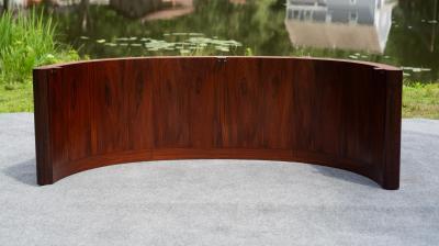 Dyrlund Imposing Dyrlund Rosewood Executive Super Skyline Desk Made in Denmark 1970s