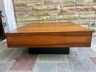  Dyrlund Milo Baughman Style Dyrlund Mid Century Danish Rosewood Maple and Teak Coffee