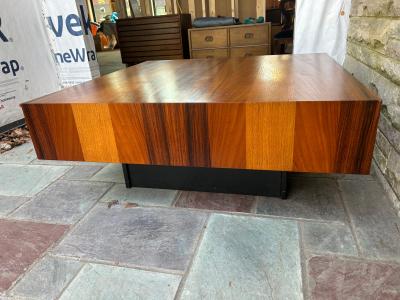  Dyrlund Milo Baughman Style Dyrlund Mid Century Danish Rosewood Maple and Teak Coffee