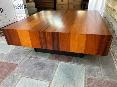  Dyrlund Milo Baughman Style Dyrlund Mid Century Danish Rosewood Maple and Teak Coffee