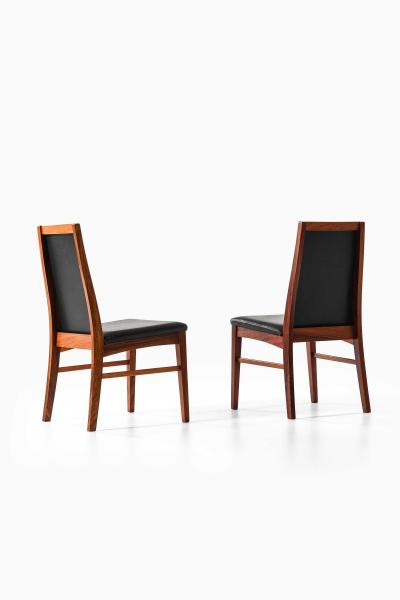  Dyrlund Set of 8 Danish Dining Chairs in Rosewood and Leather 1960s