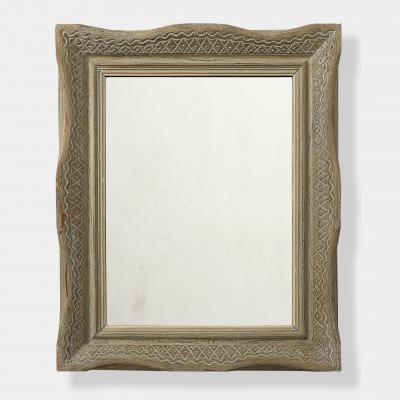  E Bouche Mirror with Carved Wood Frame by E Bouche France c 1930