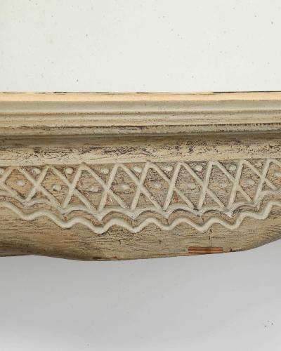  E Bouche Mirror with Carved Wood Frame by E Bouche France c 1930