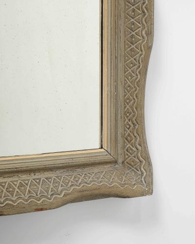  E Bouche Mirror with Carved Wood Frame by E Bouche France c 1930