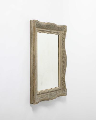  E Bouche Mirror with Carved Wood Frame by E Bouche France c 1930