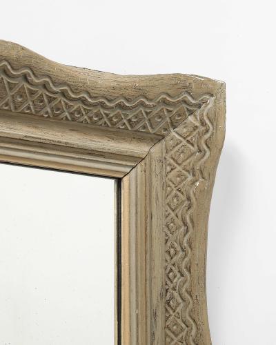  E Bouche Mirror with Carved Wood Frame by E Bouche France c 1930