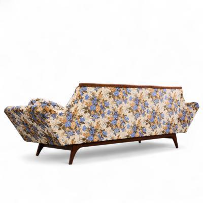  E L Rowe Sons Adrian Pearsall Style Rowe Mid Century Walnut Gondola Sofa