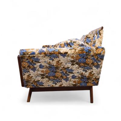  E L Rowe Sons Adrian Pearsall Style Rowe Mid Century Walnut Gondola Sofa